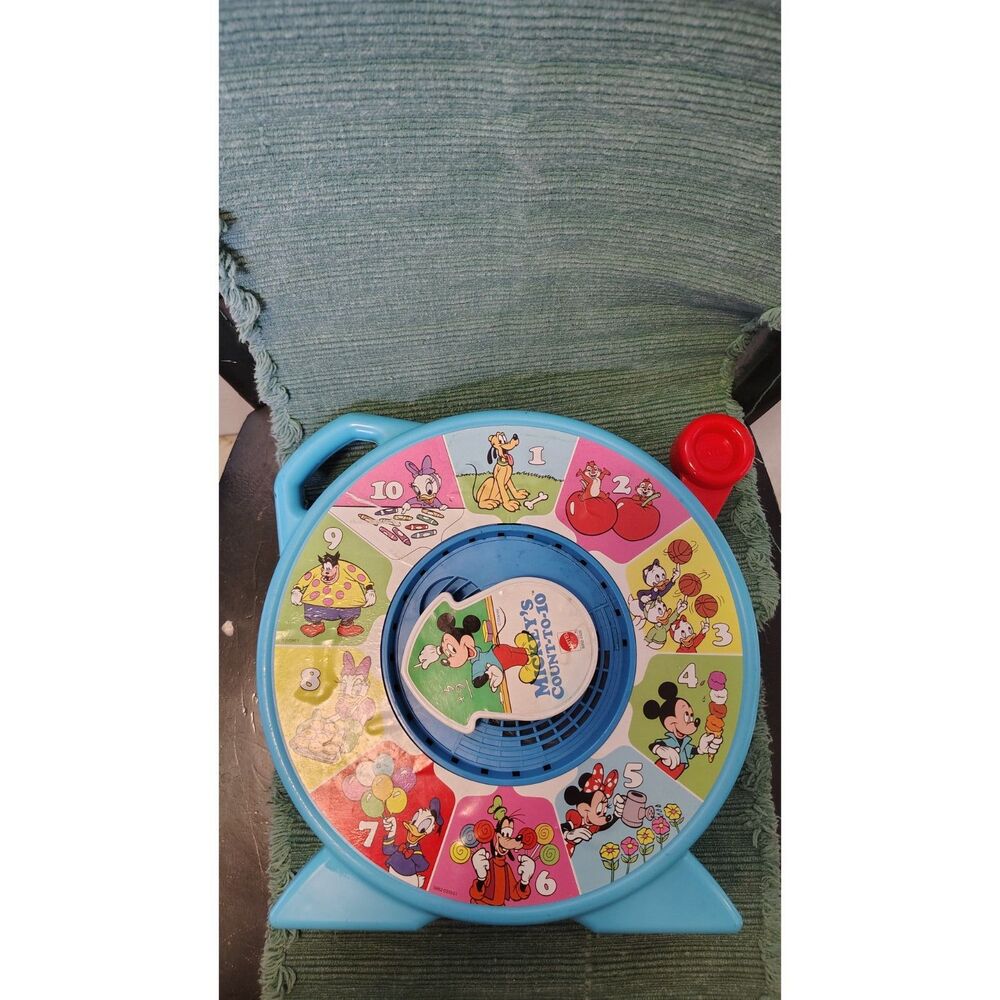 Vintage 1989 Mattel Disney Mickey's "Count-To-10" See 'N Say Toy